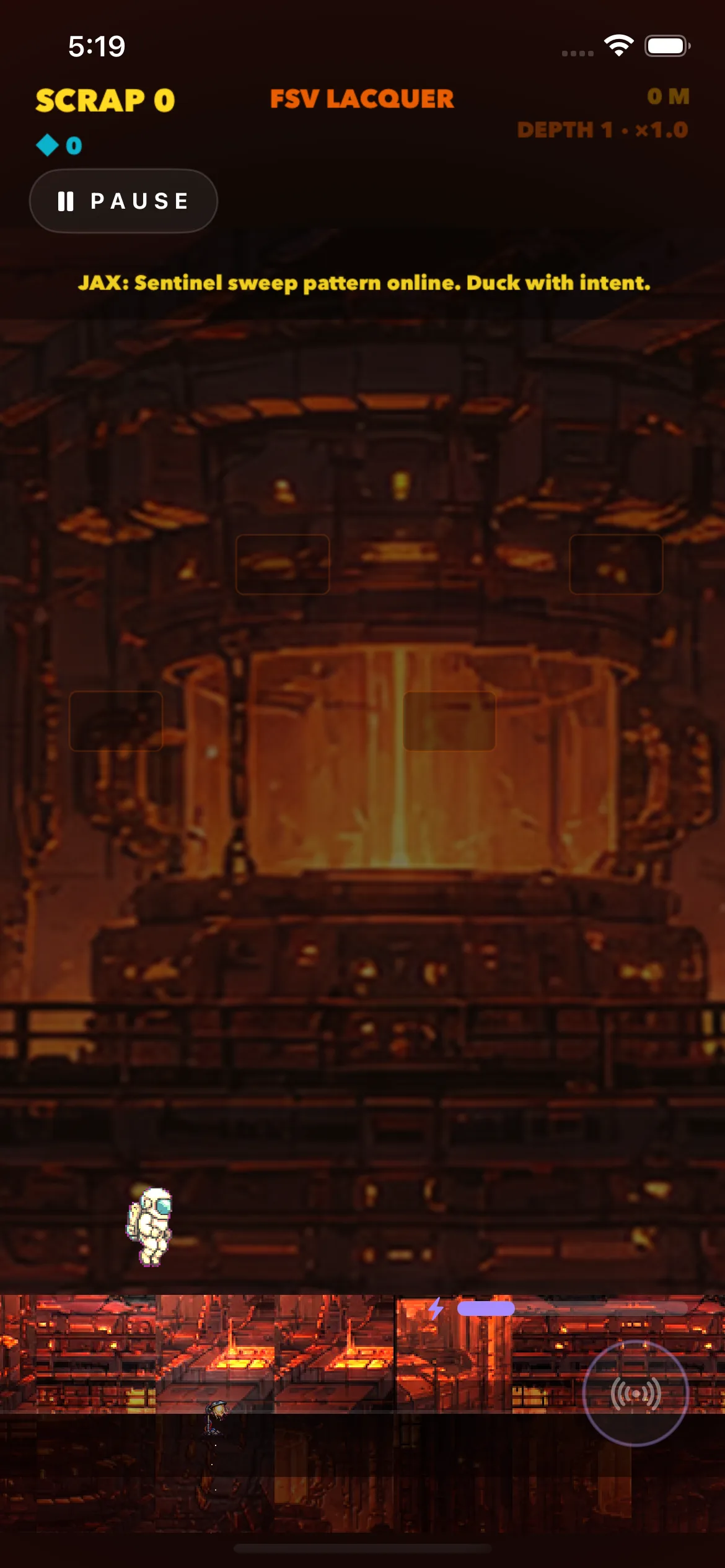 Wreck Diver reactor biome gameplay with App Store media treatment.